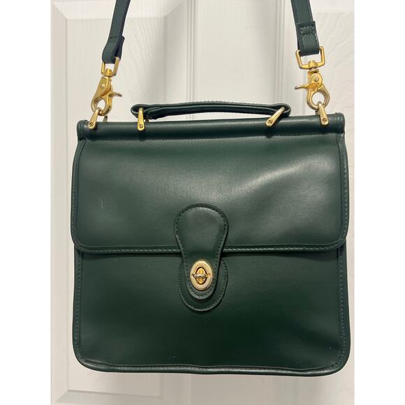 Green Real Leather Purse with Detachable Straps – Excellent Condition Willis - Picture 1 of 16